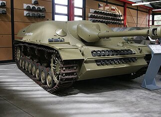 Jagdpanzer IV: Duitse tankjager op Panzer IV (WO2) Jagdpanzer IV/48 0-Serie (Sd.Kfz. 162) voorserie tankjager tentoongesteld in Panzermuseum Munster, Duitsland