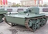 T-38 amfibische verkenningstank Sovjet T-38 amfibische tank tentoongesteld in Park Gorky Moskou tijdens militaire expositie mei 2022 op Pushkin kade