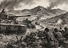 Operatie Ochsenkopf in Tunesië: offensief van 1943 Duitse Tiger I tanks tijdens Operatie Ochsenkopf in Tunesië nabij Hunt’s Gap en Britse verdedigingslinies