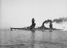 Fusō: Japans slagschip in dienst van 1915 tot 1944 Imperial Japanese Navy battleship Fusō conducting post-reconstruction sea trials in 1933 after extensive modernization.