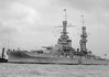 USS Pennsylvania (BB-38): Amerikaans slagschip USS Pennsylvania op zee, vermoedelijk gefotografeerd tijdens het bezoek van het Amerikaanse slagschip aan Australië in 1925.