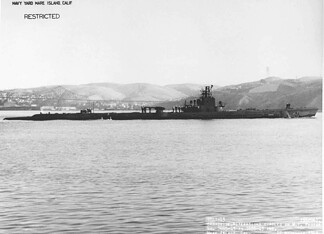 USS Gar (SS-206): Amerikaanse onderzeeboot in WOII Zijaanzicht van de Amerikaanse onderzeeboot USS Gar voor Mare Island op 22 november 1943.