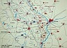 Slag om de Seelower Hoogten: april 1945 Uitgangsposities van Duitse en Sovjettroepen aan de Oder op 16 april 1945, vóór de aanval richting Berlijn.