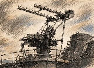 Radar Type 282: Britse vuurleiding vanaf 1941 Britse Radar Type 282 met dubbele Yagi-antennes op een vuurleidingsdirector voor luchtafweer